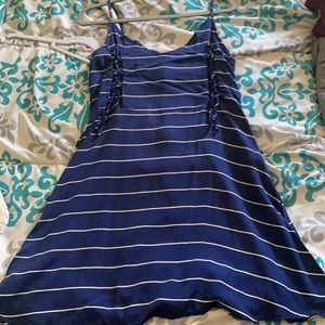 Navy blue spaghetti strap dress